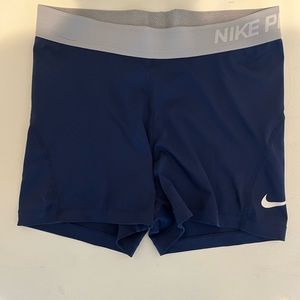 Navy Nike Pro shorts